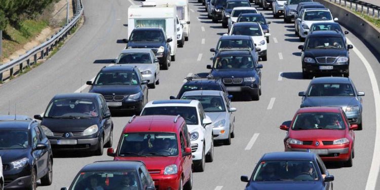 Retención en la autovía de Málaga