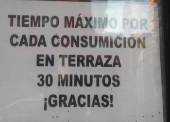 “El cronómetro” de un bar que solo deja 30 minutos por consumición