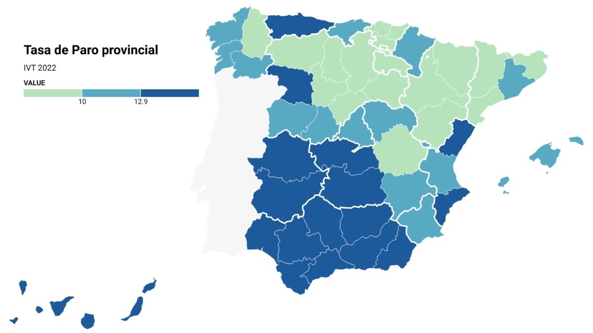 Dónde hay más paro en España 1