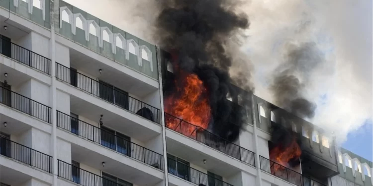 Incendio en edificio Talavera de la Reina