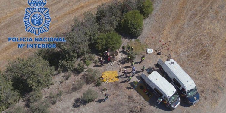 El pozo donde apareció el cadáver