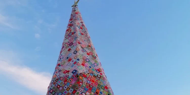 Árbol de ganchillo en Villoria de Órbigo