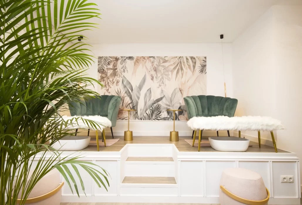 El interior de Camala Nails & Beauty Bar