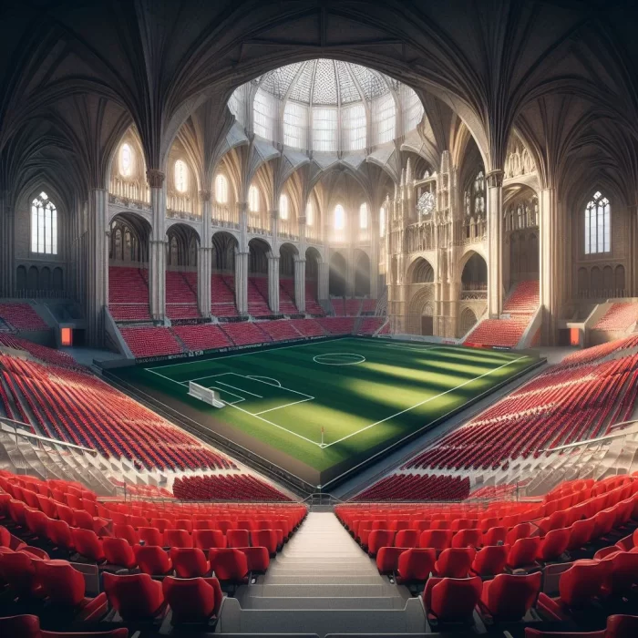 Así se vería el estadio Reino de León si hubiera sido creado por una IA 4