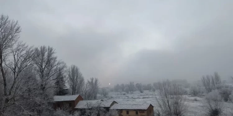 Nieve a la altura del Polígono de Villacedré