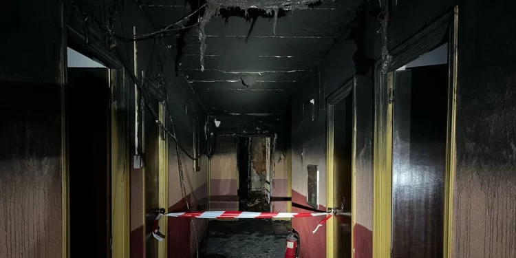 Incendio en el Hostal Kanguro en Hospital de Órbigo