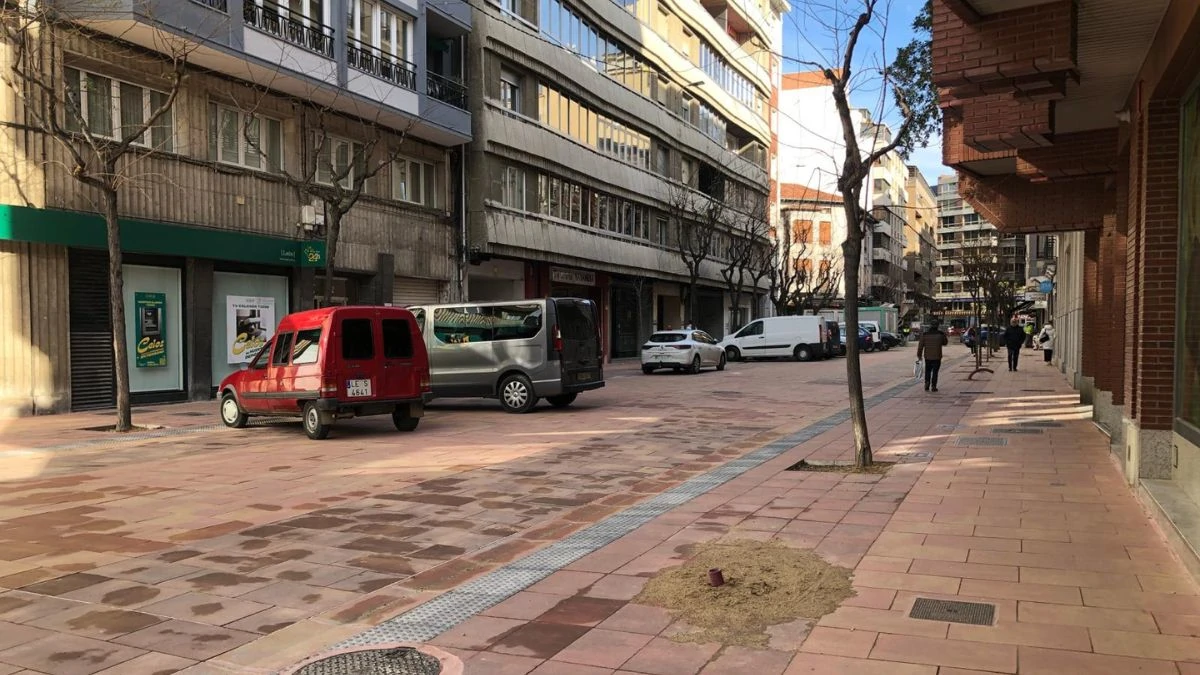 Calle Ramiro Valbuena peatonalizada