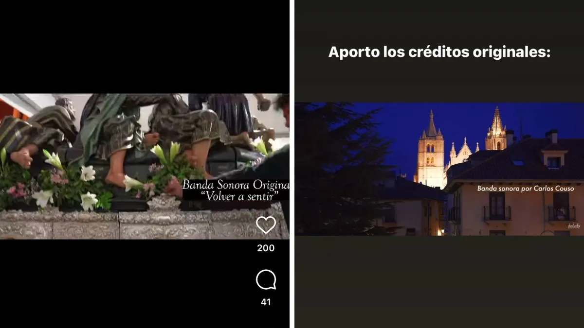 Plagio en el vídeo oficial de la Semana Santa de León 2024 2