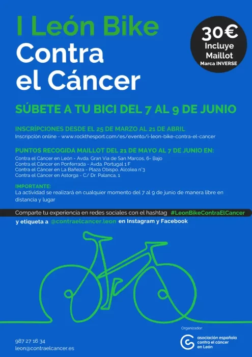 La I León Bike Contra el Cáncer llega a la ciudad 1