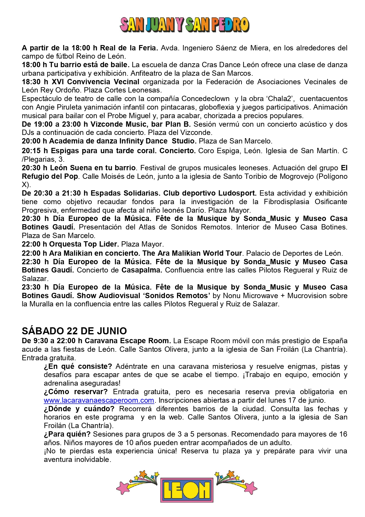 Programa de las Fiestas de León ‘San Juan y San Pedro 2024’ 6