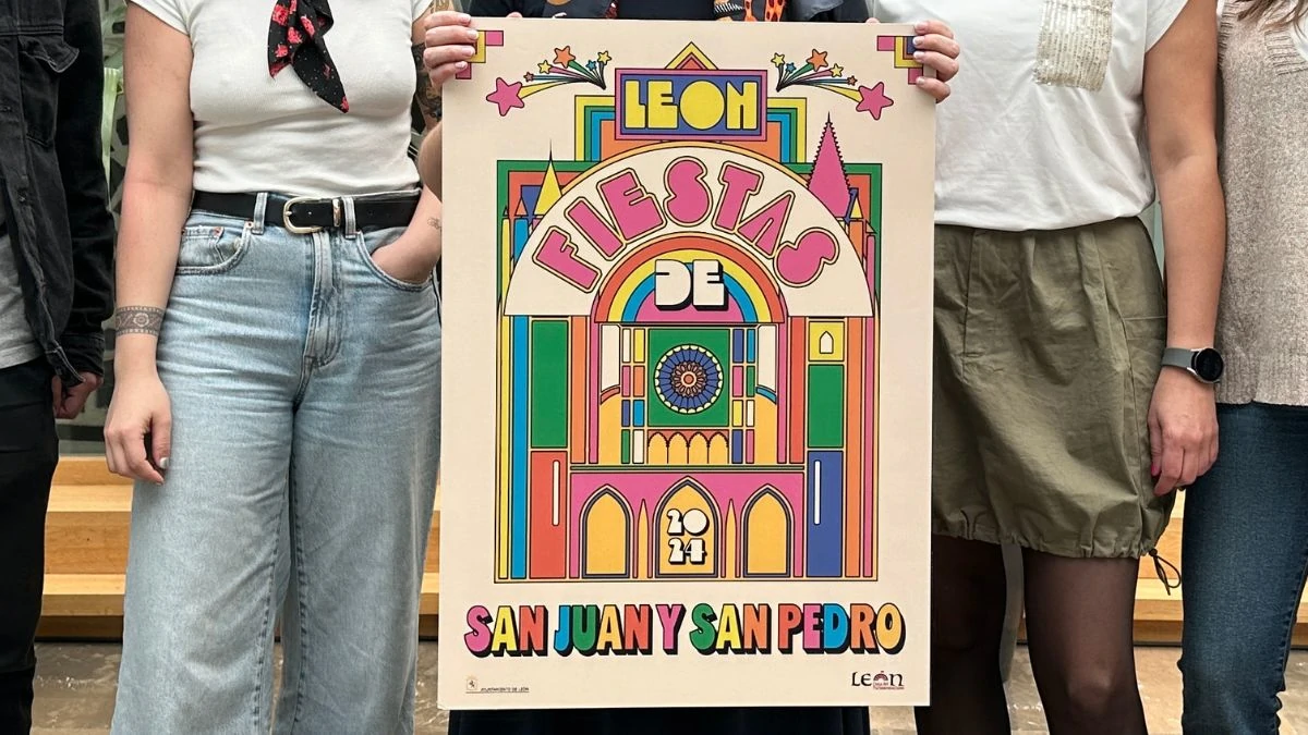 Este es el cartel retro de las fiestas de San Juan y San Pedro 2024 2