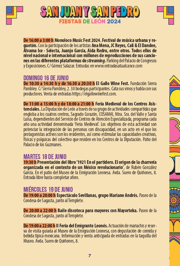 Programa de las Fiestas de León ‘San Juan y San Pedro 2024’ 6