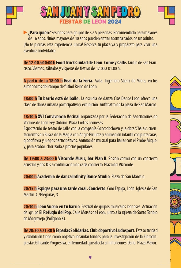 Programa de las Fiestas de León ‘San Juan y San Pedro 2024’ 8