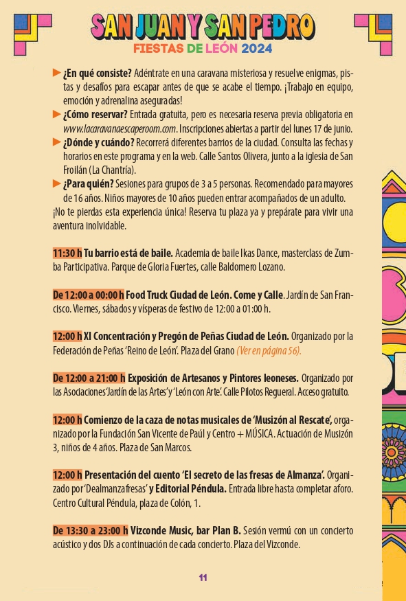 Programa de las Fiestas de León ‘San Juan y San Pedro 2024’ 10