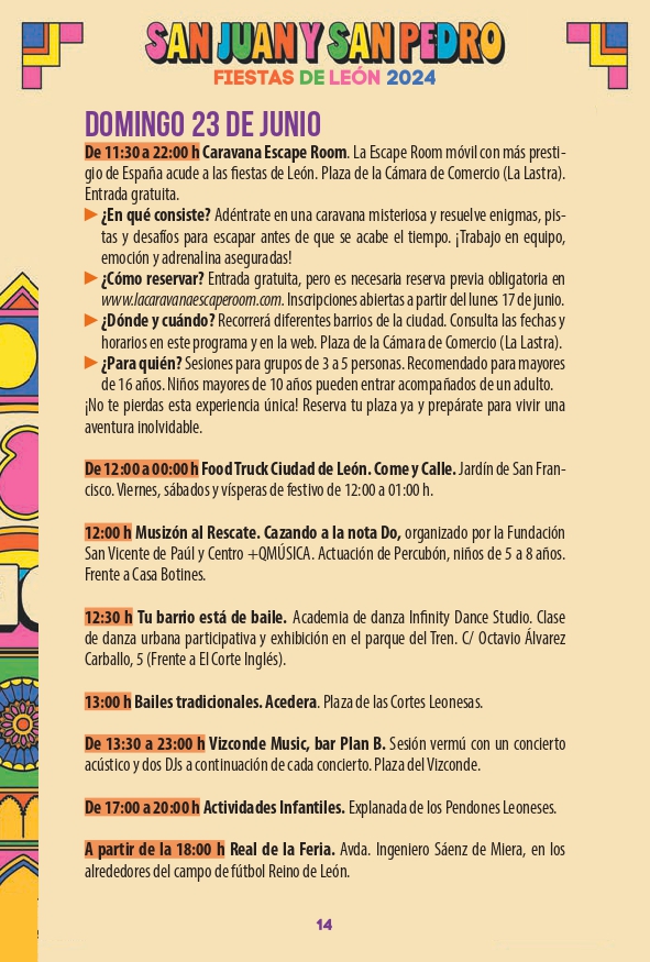 Programa de las Fiestas de León ‘San Juan y San Pedro 2024’ 13