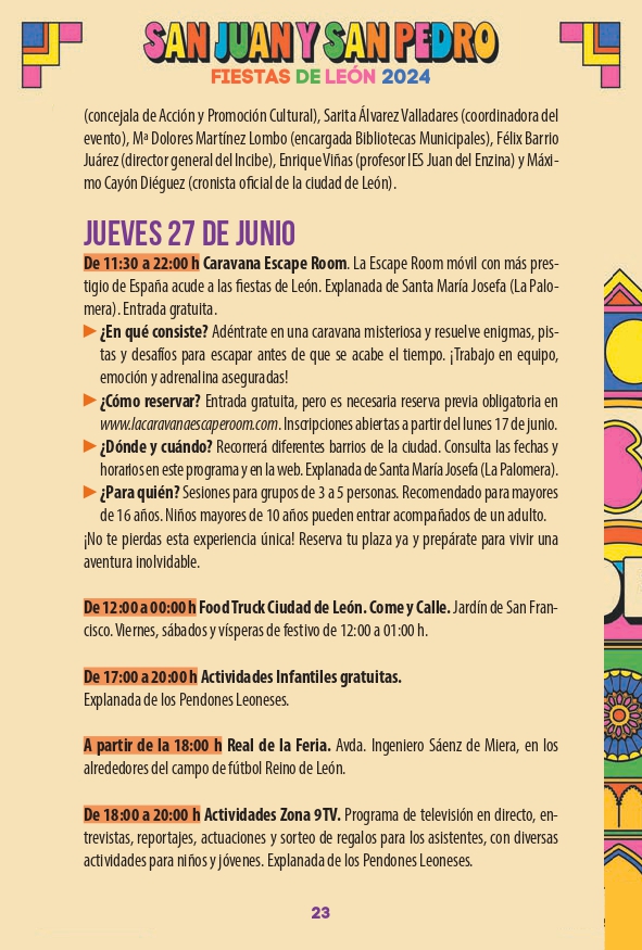 Programa de las Fiestas de León ‘San Juan y San Pedro 2024’ 22