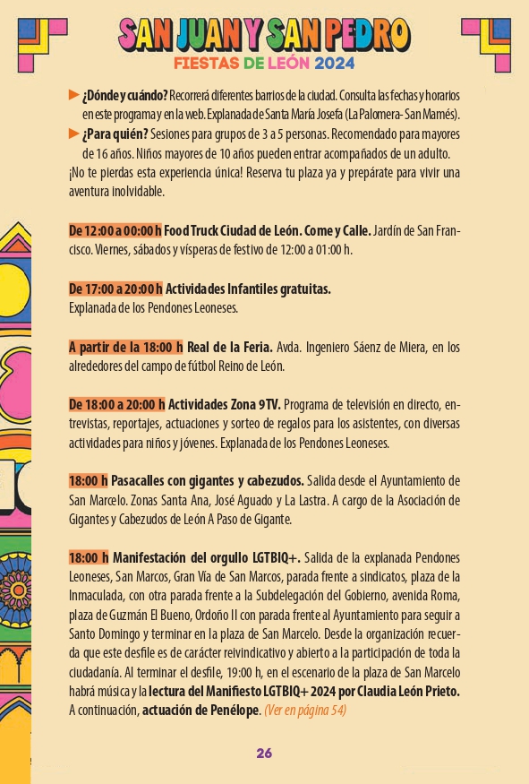 Programa de las Fiestas de León ‘San Juan y San Pedro 2024’ 25