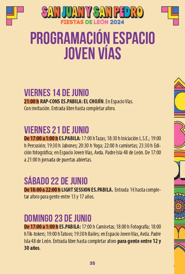 Programa de las Fiestas de León ‘San Juan y San Pedro 2024’ 34