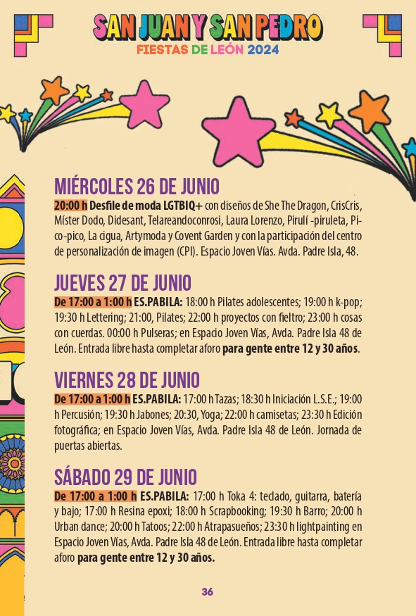 Programa de las Fiestas de León ‘San Juan y San Pedro 2024’ 35