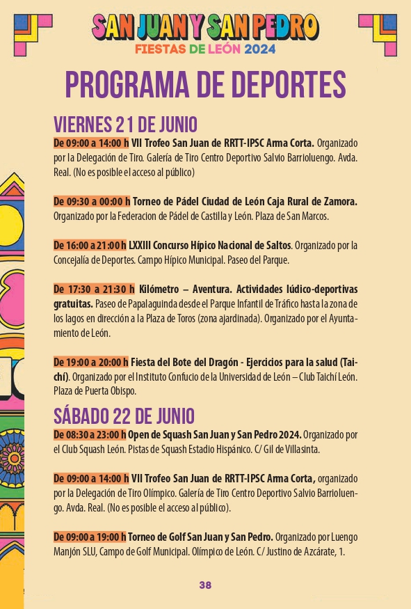 Programa de las Fiestas de León ‘San Juan y San Pedro 2024’ 37