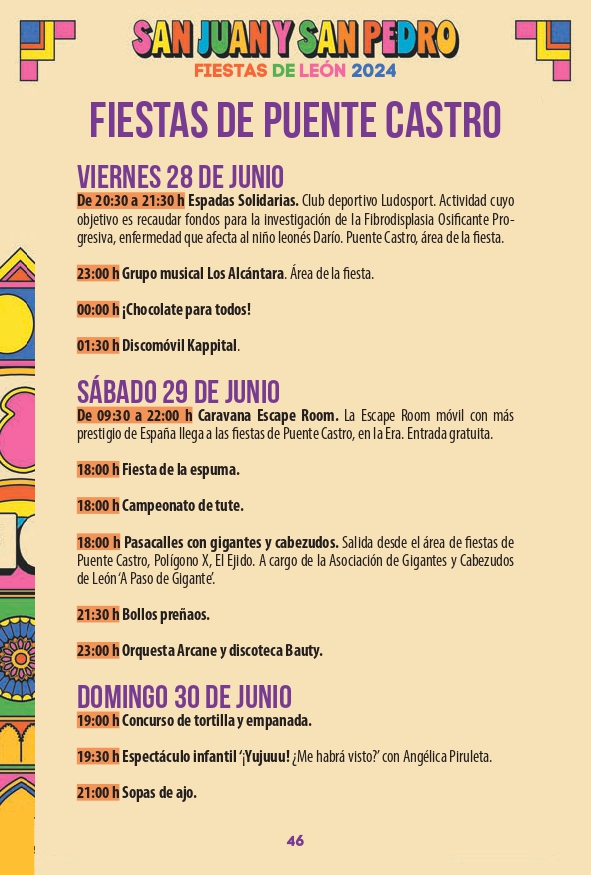 Programa de las Fiestas de León ‘San Juan y San Pedro 2024’ 45