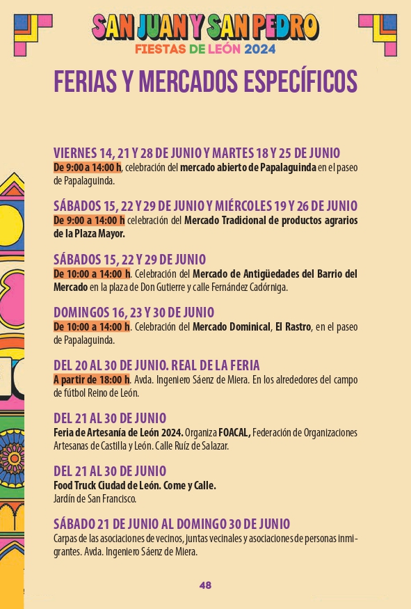 Programa de las Fiestas de León ‘San Juan y San Pedro 2024’ 47