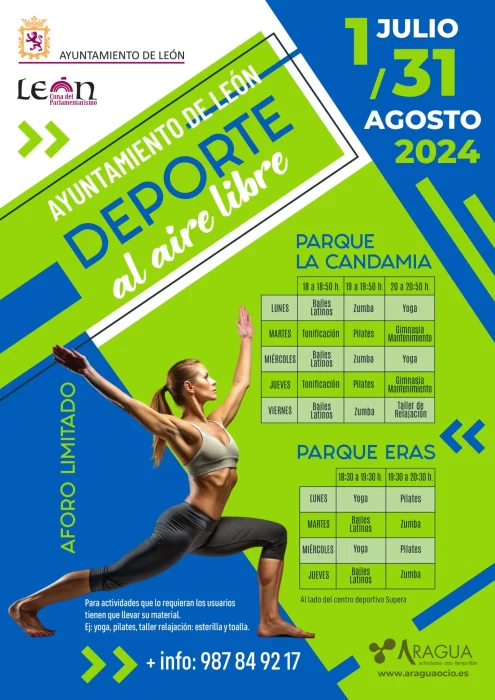 El programa gratuito de actividades en parques y piscinas en León 2