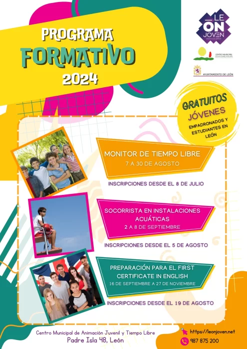Estos son los 3 cursos gratis para jóvenes hasta 35 años del Ayuntamiento de León 2