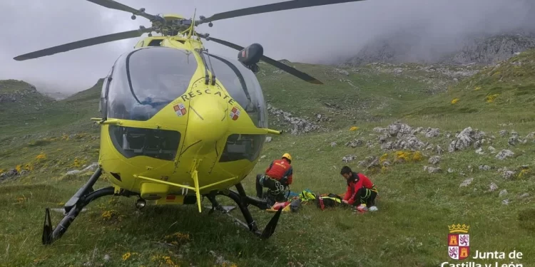 Rescate in extremis en las montañas de León 1