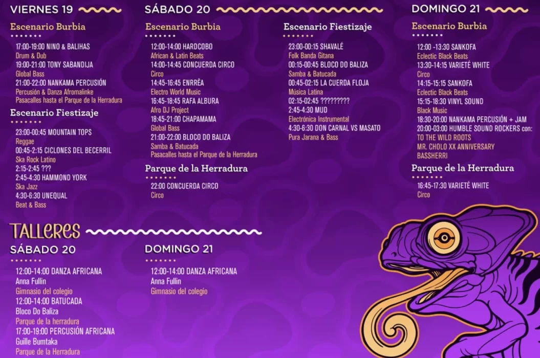 Programa del XIX Festival de músicas del mundo ‘Fiestizaje’ en Villafranca del Bierzo 2
