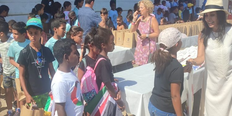 Niños saharauis que disfrutaron de este pueblo de León