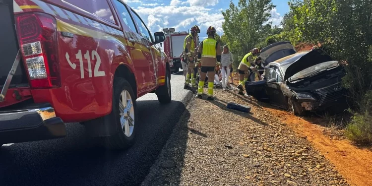 5 heridos en un accidente al salirse de la vía en León 1
