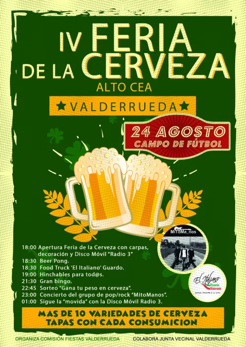 Programa de la Feria de la Cerveza Alto Cea Valderrueda 1