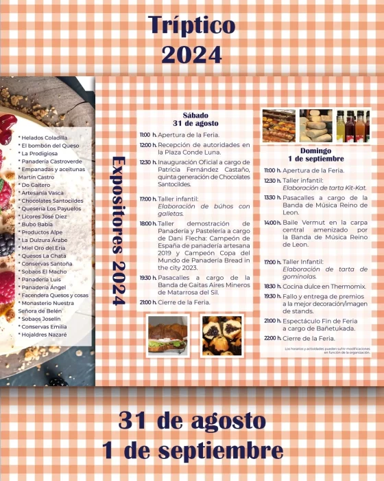 Programa completo de la XVII Feria del Dulce Benavides de Órbigo 2