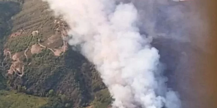 Desconfinan a los vecinos próximos al incendio de Brañuelas 1