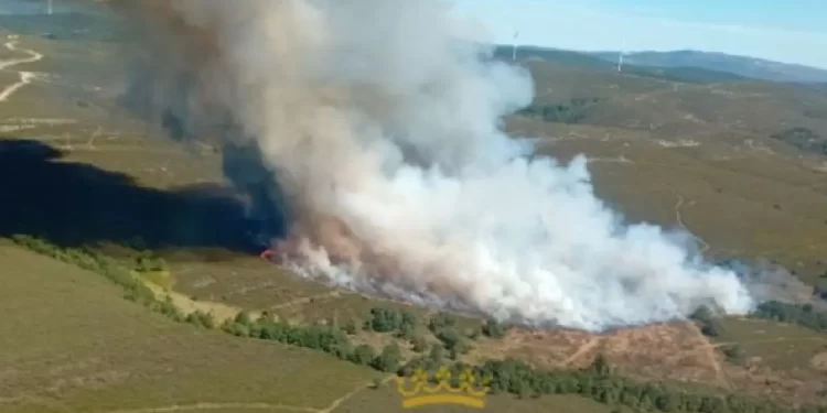 Incendio en Brañuelas