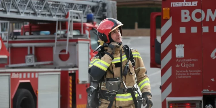 Fotografía de los Bomberos de Gijón