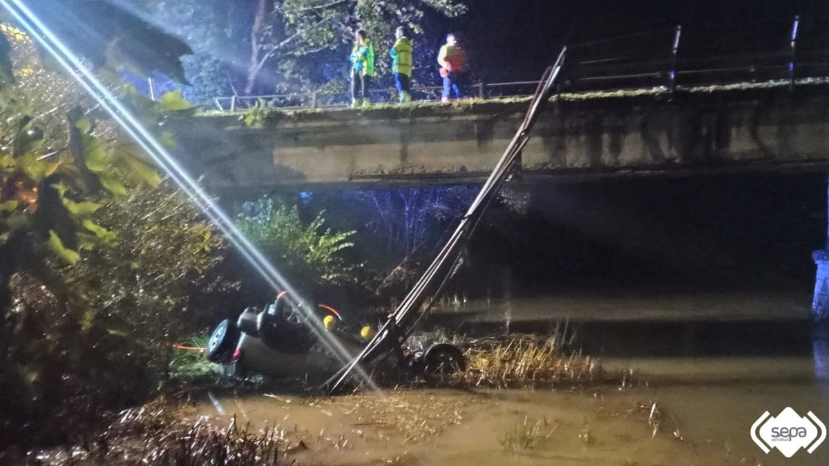 Accidente mortal al precipitarse desde un turismo al río 2