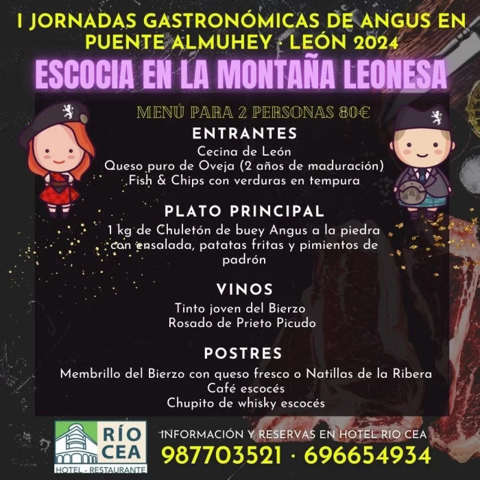 Así será el menú de las I Jornadas Gastronómicas de Angus en Puente Almuhey 3