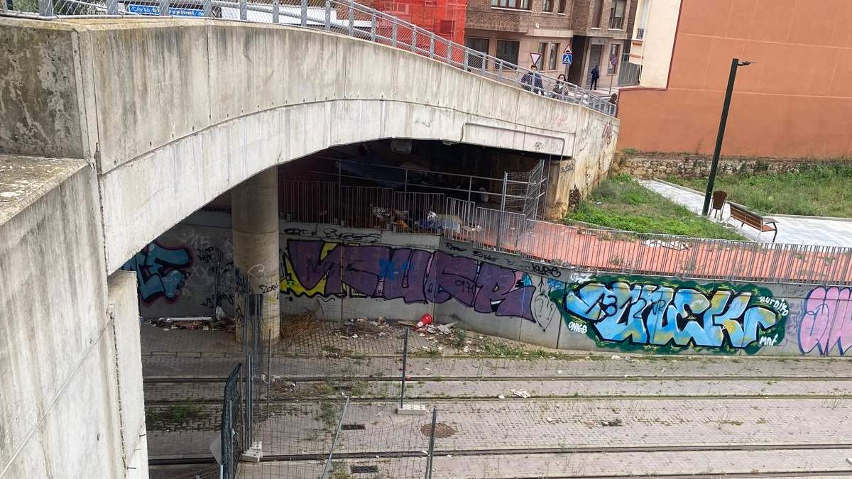 Un gran estercolero debajo de un puente de León 5