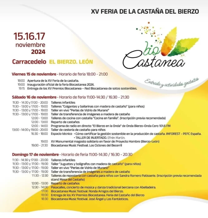 Programa completo de la XV Feria de la castaña del Bierzo 3