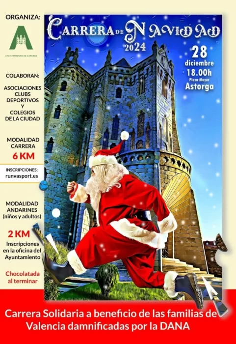 Astorga celebra la carrera de la Navidad en beneficio de los afectados por la DANA 2