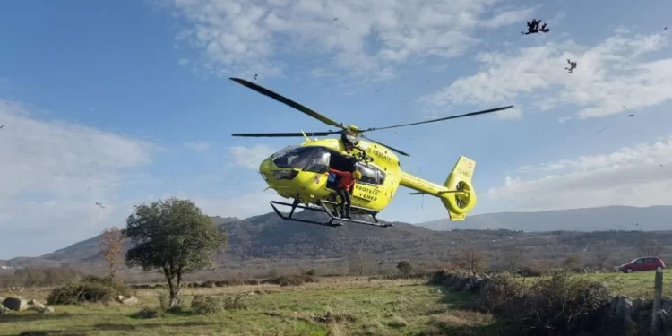 Rescate en helicóptero de un varón herido de 61 años 1