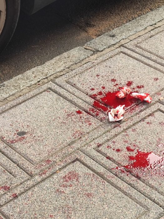 La sangrienta escena en una céntrica calle de León 2