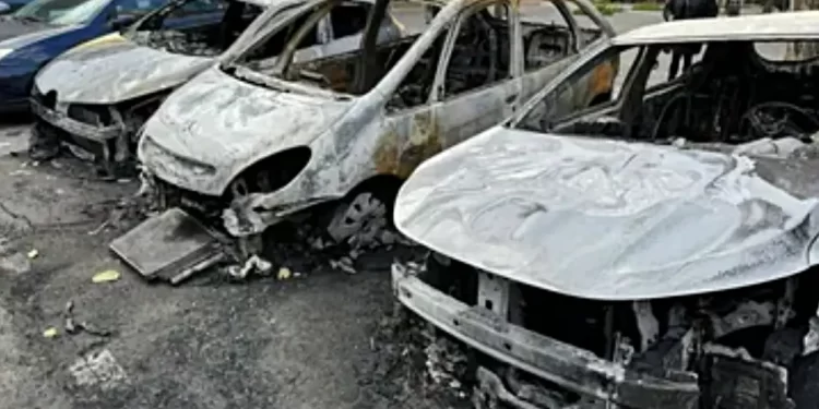 Coches incendiados