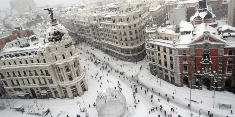 Nieve en Madrid