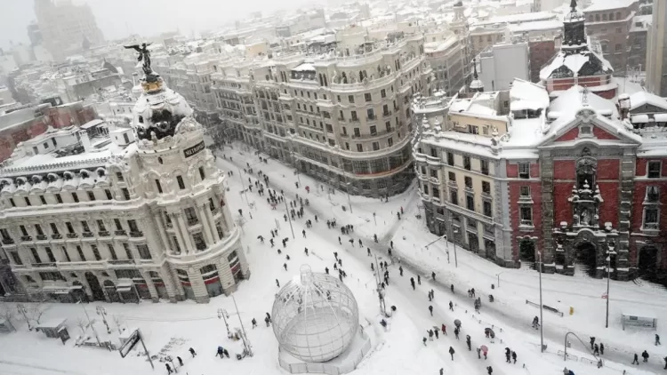 Nieve en Madrid