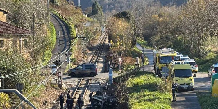 Accidente mortal en un paso a nivel