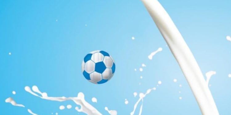 Fútbol y leche en un libro