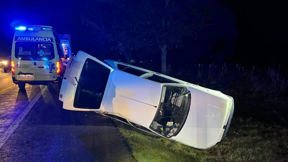 Dos coches chocan contra un caballo en una carretera leonesa 3